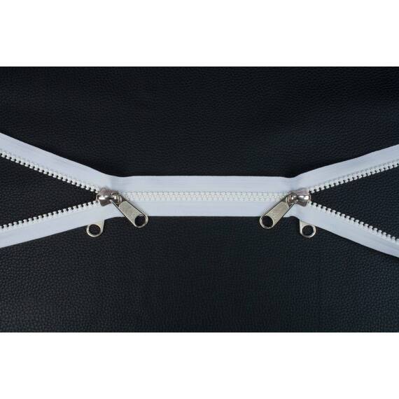 YKK VISLON Profilreißverschlüsse 8,6 mm 10 V nicht teilbar X-form weiß
