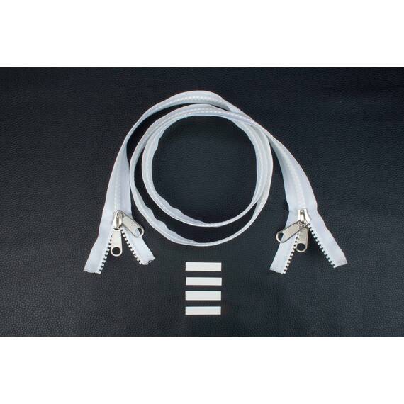 YKK VISLON Profilreißverschlüsse 8,6 mm 10 V nicht teilbar X-form weiß