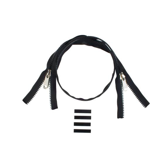 YKK VISLON Profilreißverschlüsse 8,6 mm 10 V nicht teilbar X-form schwarz