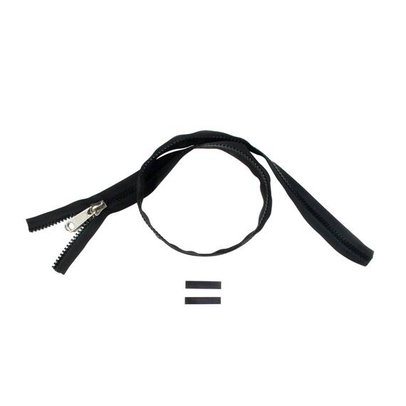 YKK VISLON Profilreißverschlüsse 8,6 mm 10V nicht teilbar schwarz mit Metallschieber