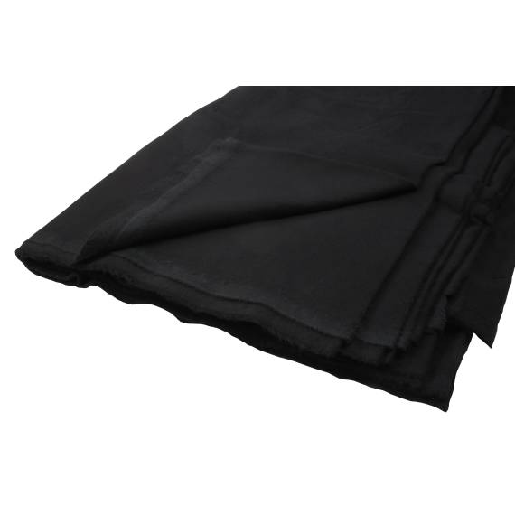 Brandwerende stof, molton, zwart, 300 gram, 300cm