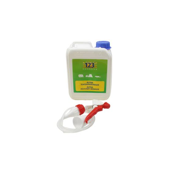123 Products Alpha Verdeckreiniger für alle Arten von Zeltstoffen, 2,5 Liter