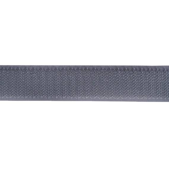 Klittenband 20 mm grijs, harde zijde, haak