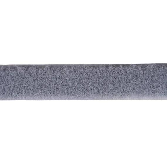 Klettband 20 mm grau, weiche Seite, Flausch