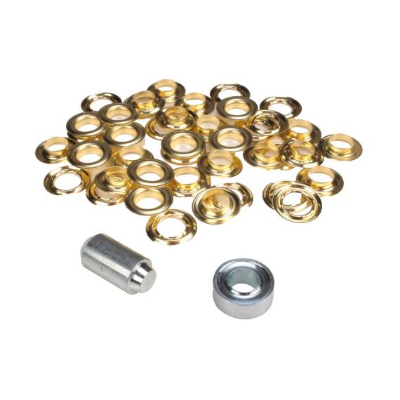 Satz ESVO Ösen mit Scheiben 16 mm Messing