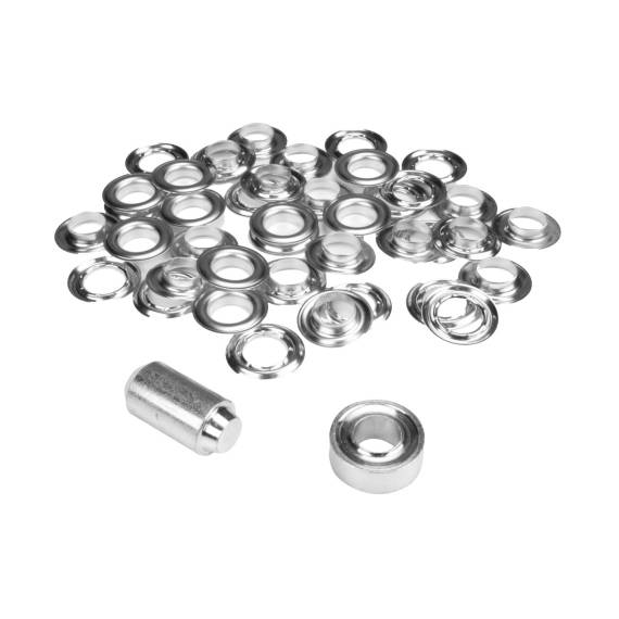 Satz ESVO Ösen Ø 16 mm vernickelt, 25 Stück