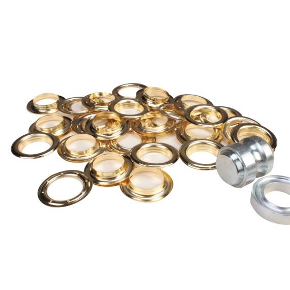 Set ESVO zeilringen 40 mm goudkleurig / messing