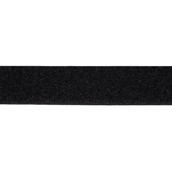 Klettband 50 mm schwarz selbstklebend, weiche Seite, Flausch