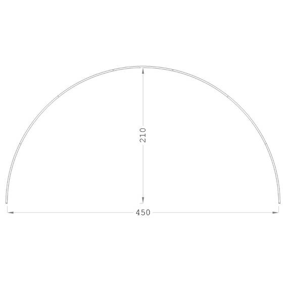 ESVO Bogengestänge vorgebogende Aluminium 450 cm