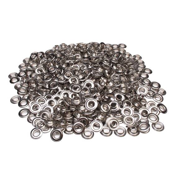 500 Ösen 12 mm Messing vernickelt für Ösenstanzer