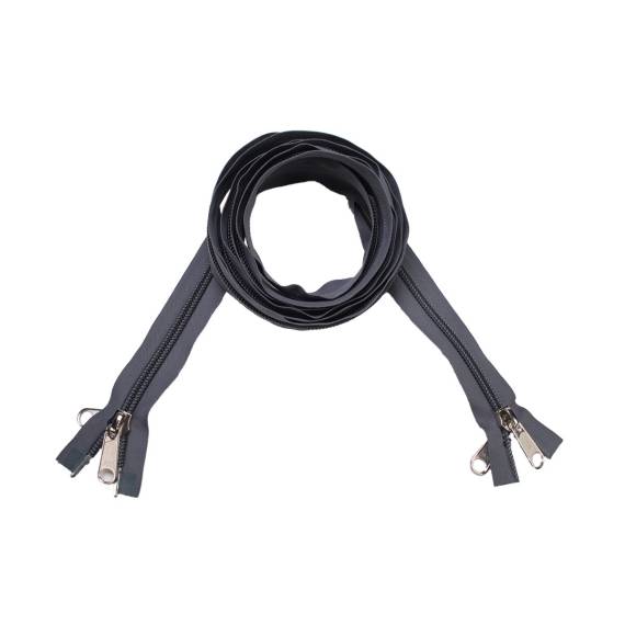 YKK Reißverschlüsse 10 mm zwei Wege teilbar grau, 500 cm