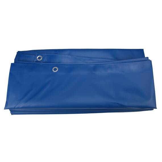 PVC Gewebeplane, 500x600cm, aus verstärktem PVC, blau, gebrauchsfertig