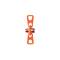 YKK VISLON schuiver bloktand 8 mm met 2 greepplaten, orange