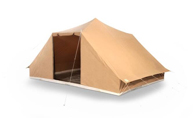 Gruppenzelt Tramp mit festem Boden. Baumwollzelt.