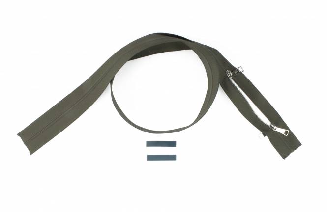 YKK Spiralreißverschlüsse 5 mm nicht teilbar O-form leichtgrau [CLONE]
