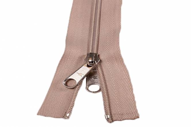 ESVO Reißverschlüsse 5 mm, nicht teilbar X-form sand