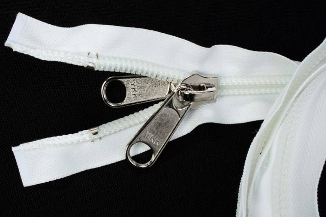 YKK Reißverschlüsse 10 mm teilbar weiß, 200 cm