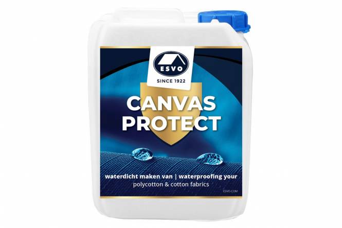 Imprägniermittel ESVO Canvas Protect für wasserdicht machen von Zelt und Baumwolle, Polyester/Baumwoll, Leinwand und mehr, 5 Ltr.