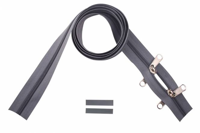 YKK Reißverschlüsse 5 mm nicht teilbar O-form dunkelgrau