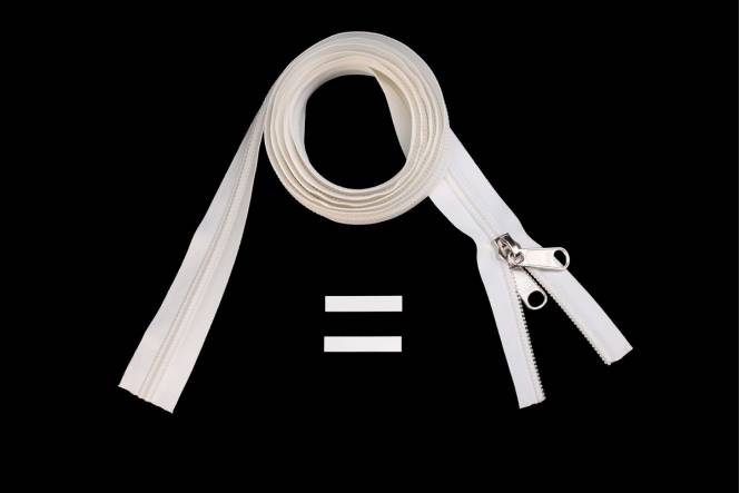 YKK Reißverschlüsse 10 mm nicht teilbar weiß