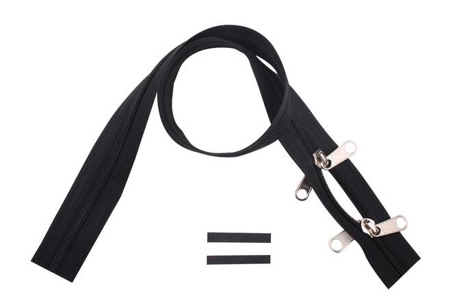 YKK rits 8 mm 2-weg niet deelbaar zwart X-vorm