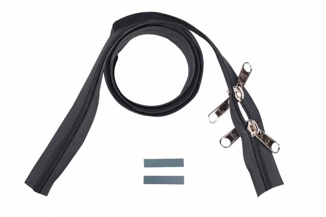 ESVO Reißverschlüsse 10 mm nicht teilbar O-form, grau