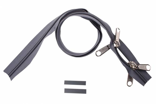 YKK rits 10 mm 2-weg niet deelbaar grijs X-vorm