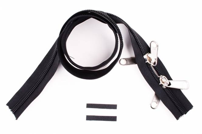 YKK rits 10 mm 2-weg niet deelbaar zwart X-vorm