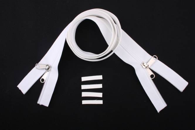 YKK Reißverschlüsse 5 mm nicht teilbar X-form, weiß