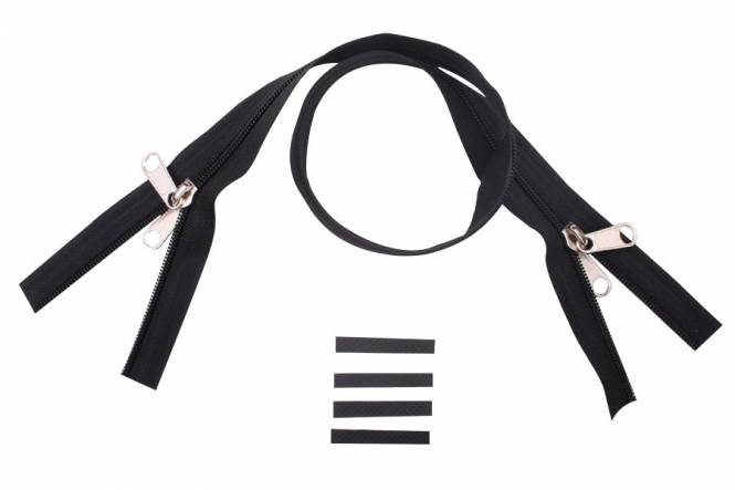 YKK Reißverschlüsse 5 mm nicht teilbar X-form, schwarz