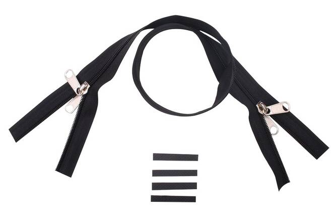 YKK Reißverschlüsse 8 mm nicht teilbar X-form schwarz