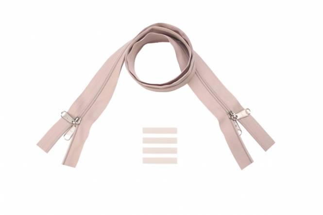 ESVO Reißverschlüsse 5 mm, nicht teilbar X-form sand