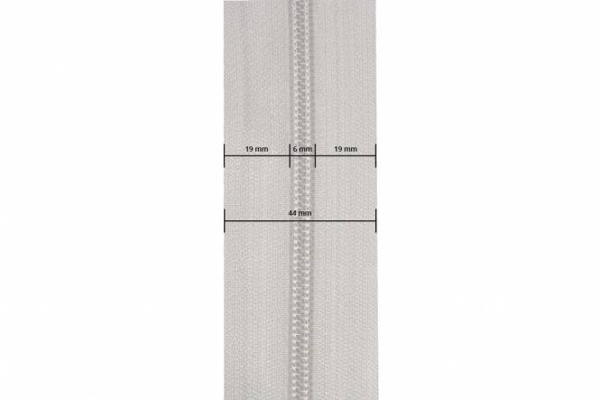 YKK Reißverschlüsse 5 mm nicht teilbar X-form, leichtgrau
