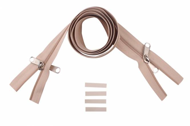 YKK Reißverschlüsse 5 mm nicht teilbar X-form, sand