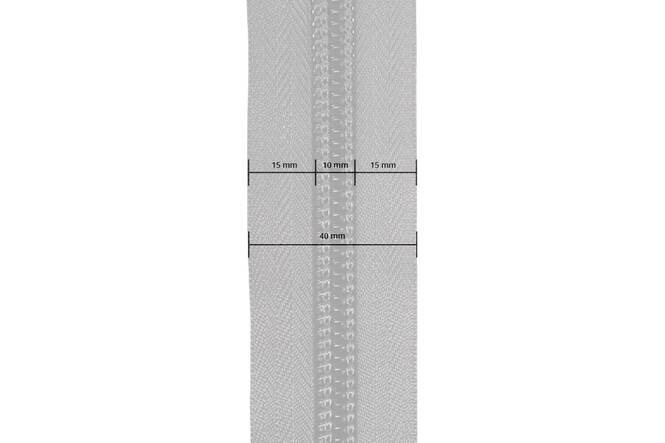 ESVO Reißverschlüsse 10 mm nicht teilbar X-form weiss