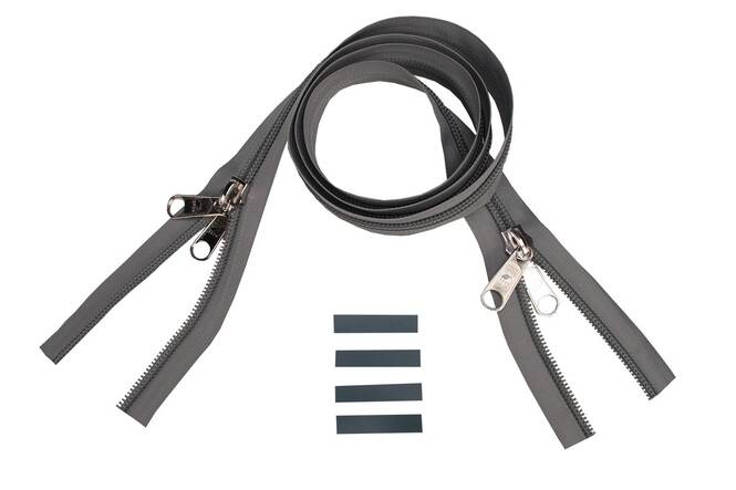 ESVO Reißverschlüsse 10 mm nicht teilbar X-form, hellgrau