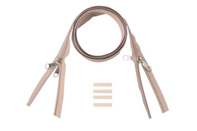 ESVO Reißverschlüsse 10 mm nicht teilbar X-form, sand