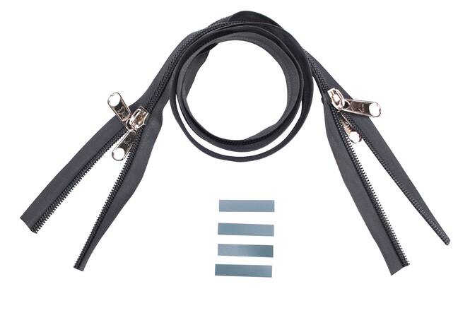 ESVO Reißverschlüsse 10 mm nicht teilbar X-form, grau