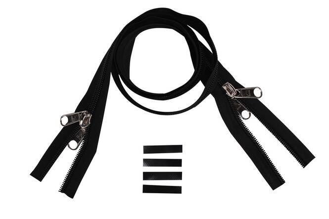 ESVO Reißverschlüsse 10 mm nicht teilbar X-form schwarz