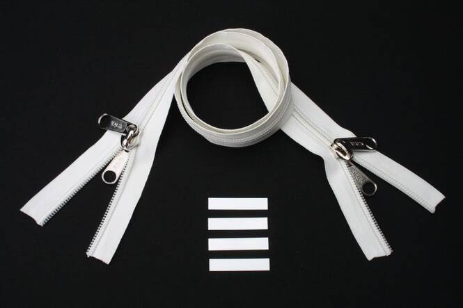 ESVO Reißverschlüsse 10 mm nicht teilbar X-form weiss