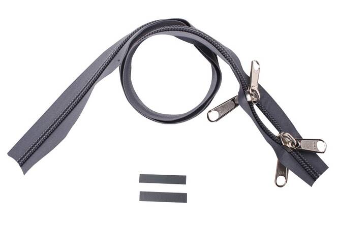 YKK Reißverschlüsse 10 mm nicht teilbar X-form grau