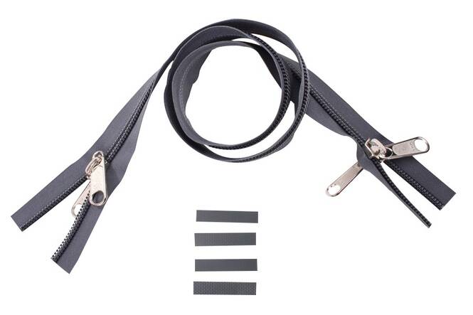 YKK Reißverschlüsse 10 mm nicht teilbar X-form grau