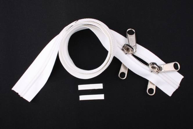 YKK Reißverschlüsse 10 mm nicht teilbar X-form weiß