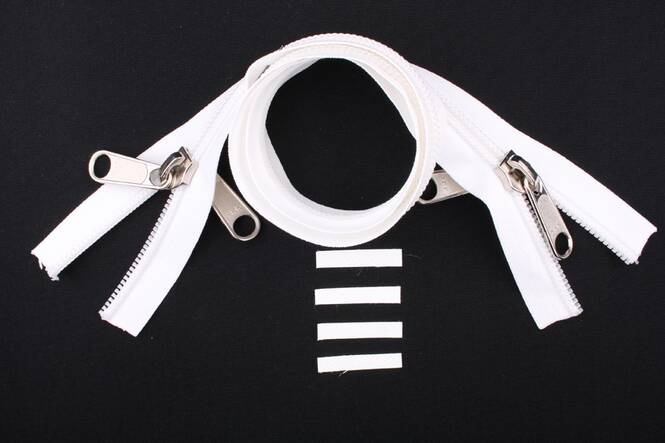 YKK Reißverschlüsse 10 mm nicht teilbar X-form weiß