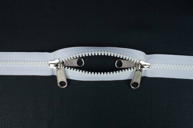 YKK VISLON Profilreißverschlüsse 8,6 mm 10 V nicht teilbar O-form weiß [CLONE]