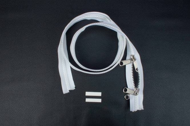 YKK VISLON Profilreißverschlüsse 8,6 mm 10 V nicht teilbar O-form weiß