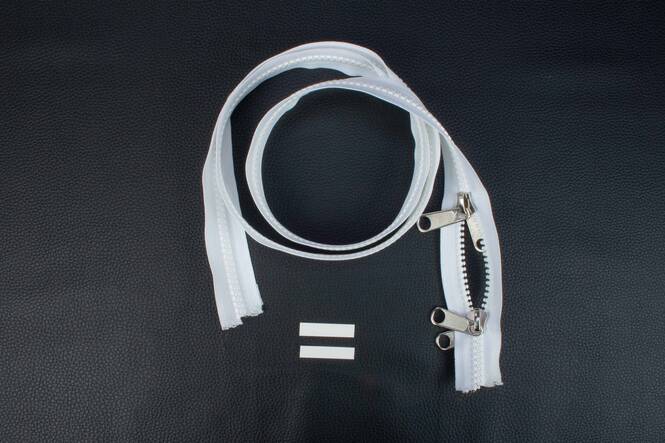 YKK VISLON Profilreißverschlüsse 8,6 mm 10 V nicht teilbar O-form weiß [CLONE]