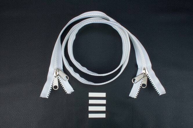 YKK VISLON Profilreißverschlüsse 8,6 mm 10 V nicht teilbar X-form weiß