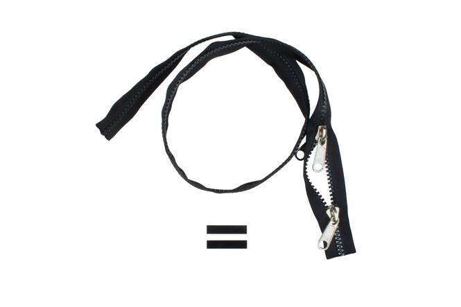 YKK VISLON Profilreißverschlüsse 8,6 mm 10 V nicht teilbar O-form schwarz