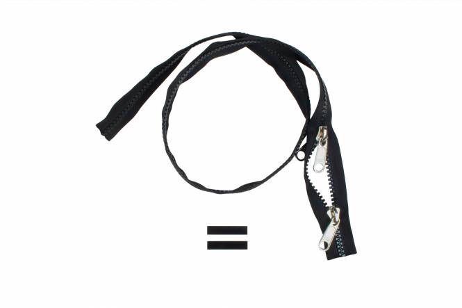 YKK VISLON Profilreißverschlüsse 8,6 mm 10 V nicht teilbar O-form schwarz